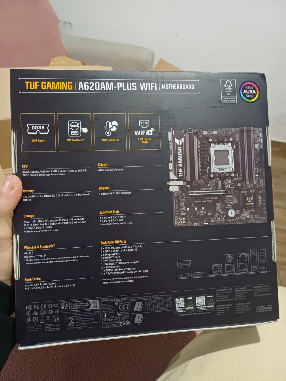 PLACA MÃE AM5 WIFI E BLUETOOTH NOVA - Foto 3