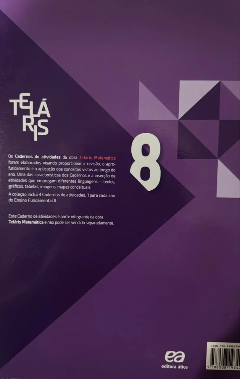 Livro: Matemática Teláris - 8 ano - livro e caderno de atividades - editora Áticos  - Foto 5