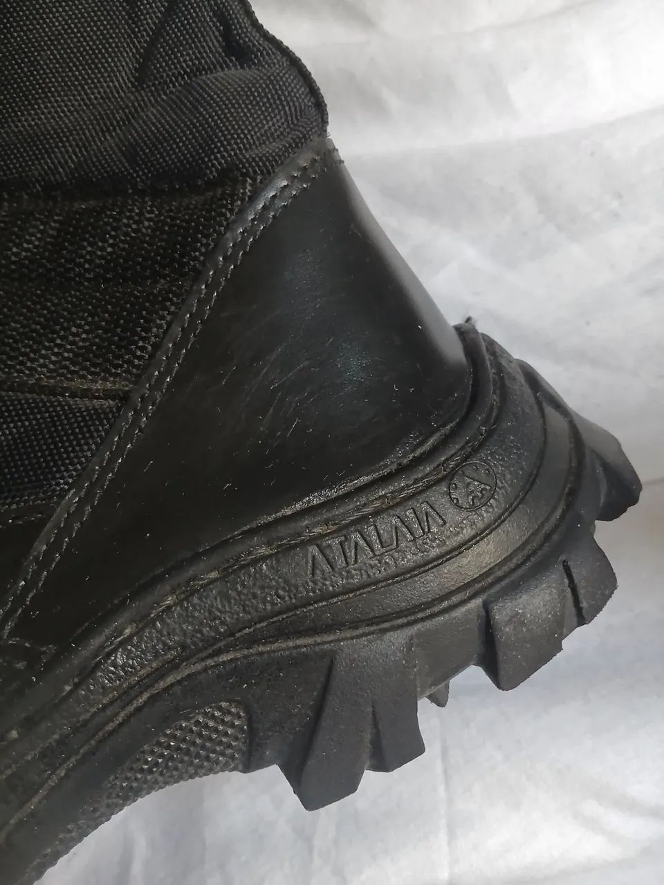 Coturno Tático Atalaia em Couro e Lona com Zíper Lateral - Foto 4