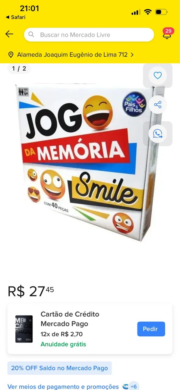 Jogo memória Smile - Foto 2