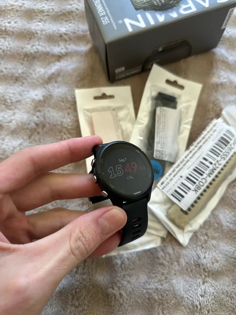 Garmin Forerunner 255 Music + 3 Pulseiras Extras + NF