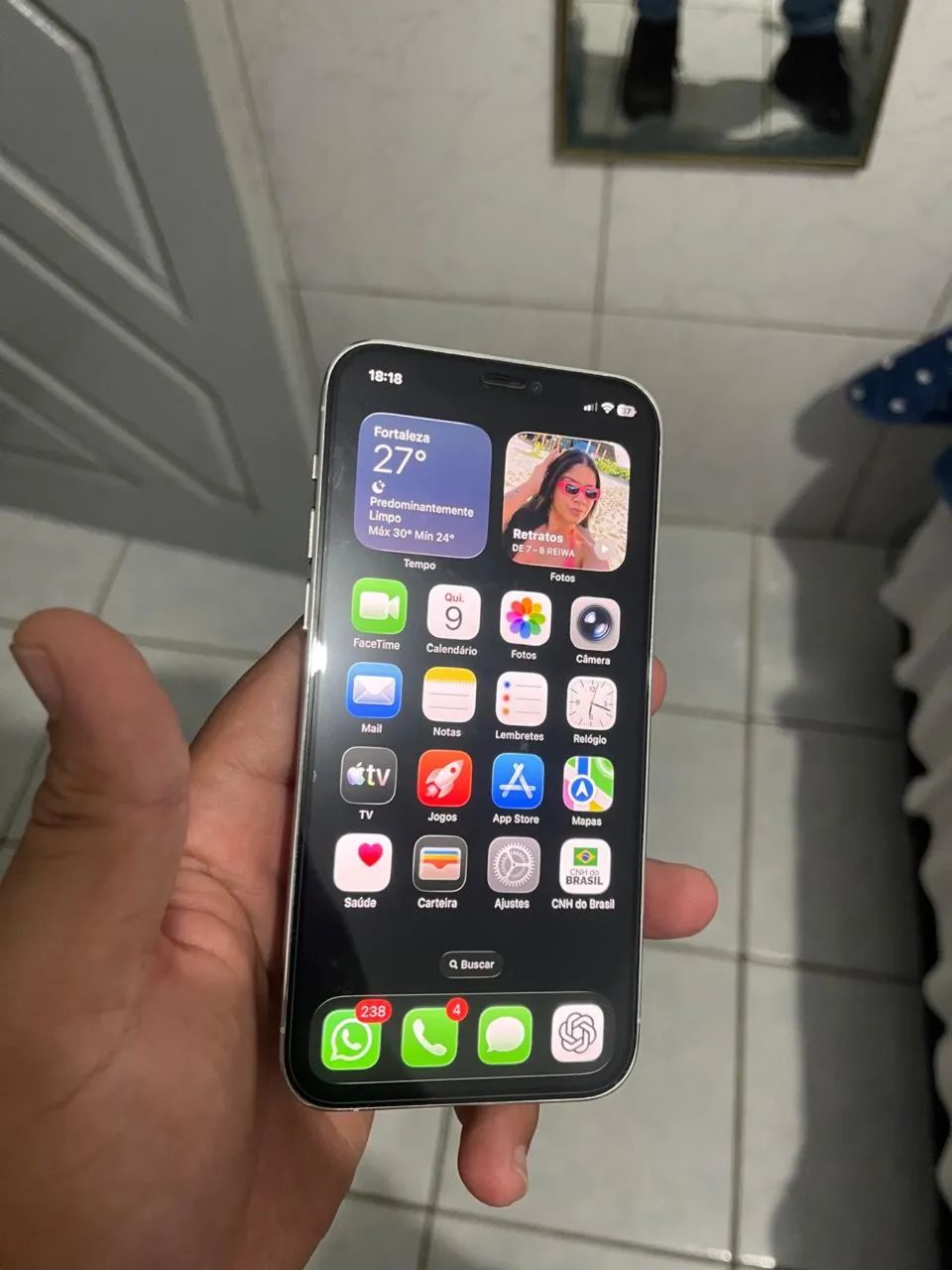 iPhone 12 Pro 128 GB Branco - Impecável  - Foto 5