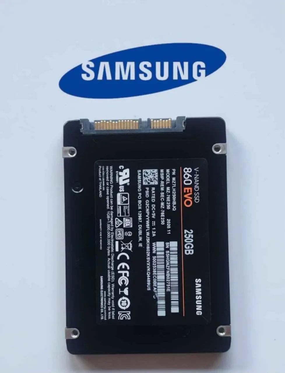 SSD Samsung 860 EVO Original - 250GB | SATA III | V-NAND