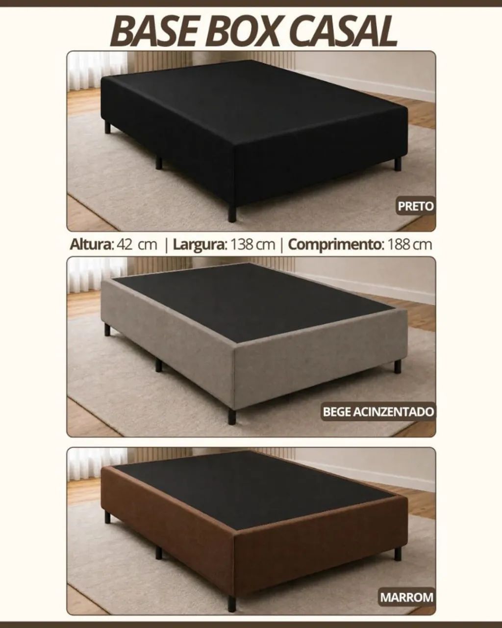 Base de cama casal  1,38 