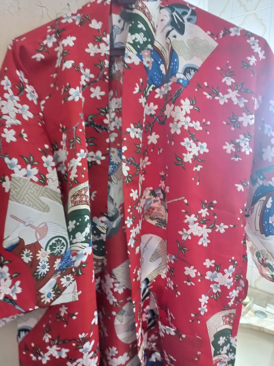 Kimono chinês comprido g novo - Foto 5