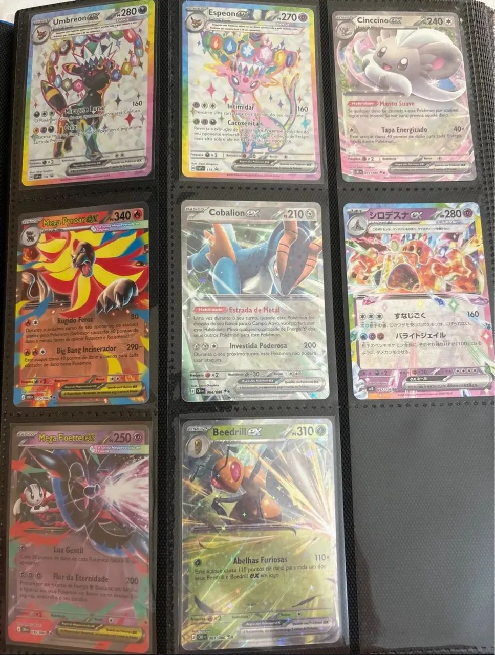 63% completa a coleção de evoluções prismáticas e 35 cartas ex e Full Art - Foto 4