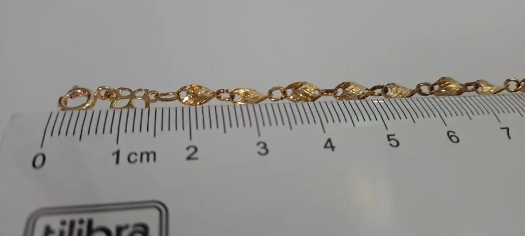 Pulseira Rommanel original folheada a ouro - 18/19 cm - Foto 2