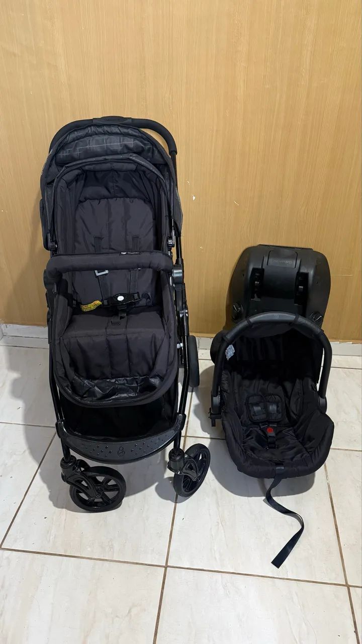 Kit carrinho e bebê conforto galzerano 