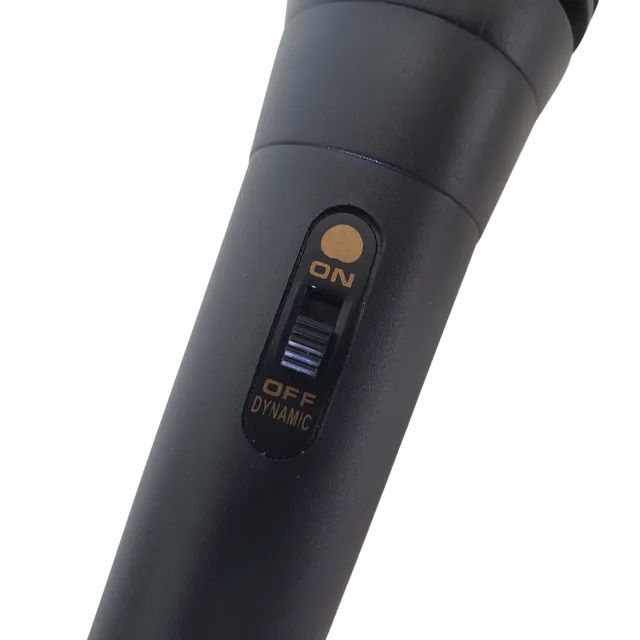 Microfone de Mão Preto Cabo Dinâmico Com Fio P10 Karaokê - Foto 4