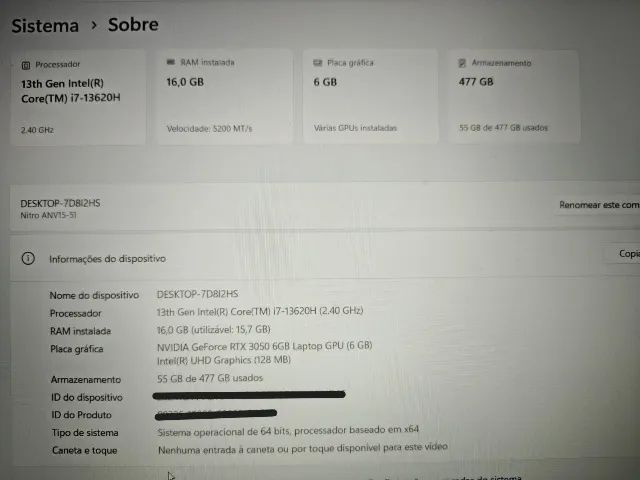 Acer Nitro V15 - Modelo ANV15-51-73E9 - Foto 4