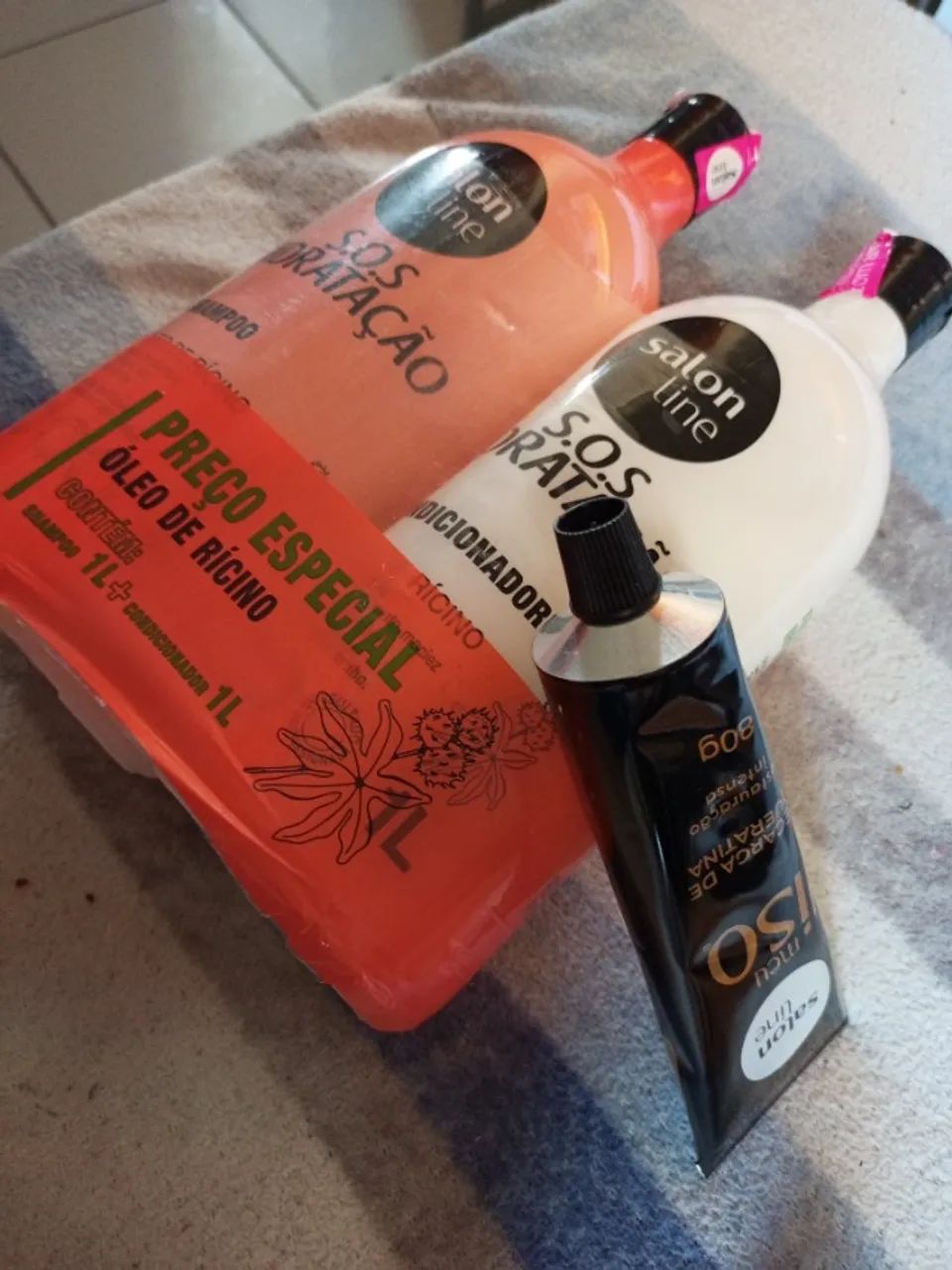 Shampoo+Condicionador+Recarga de Queratina Salon Line 