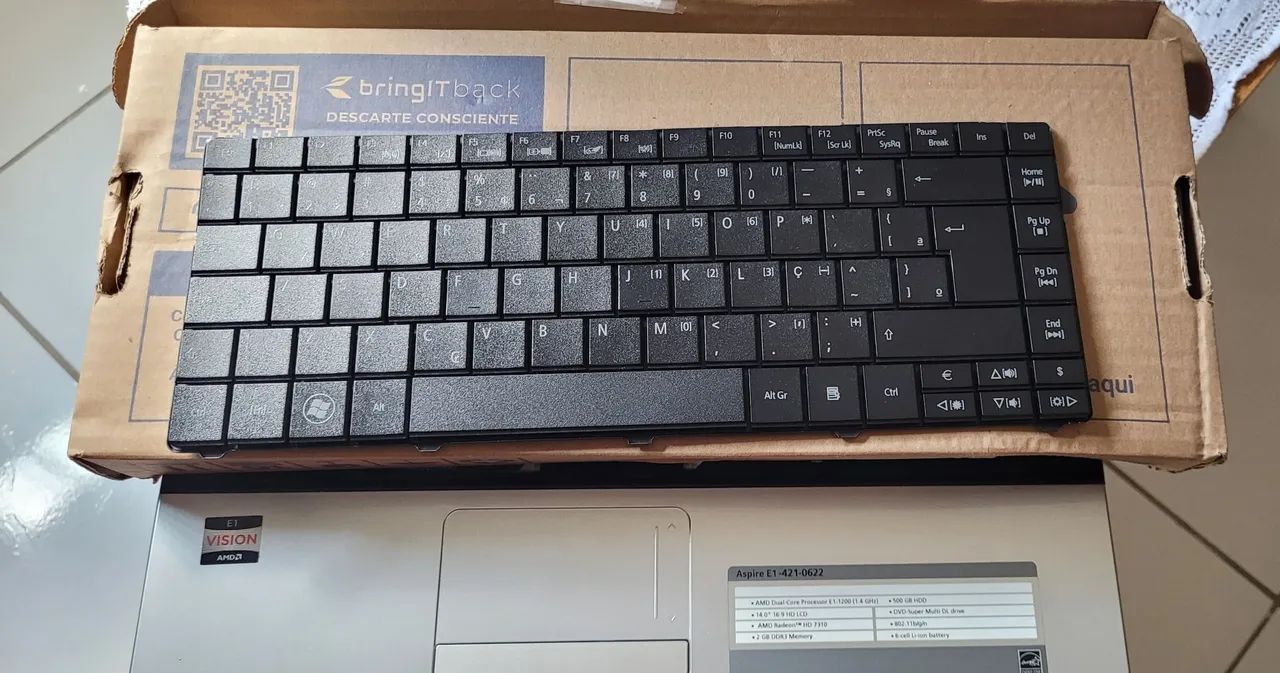 Teclado notebook acer modelo Aspire E1-421-0622 - Foto 2