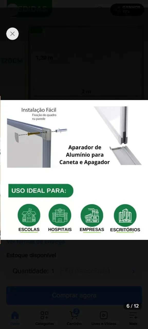 Quadro branco - Foto 2