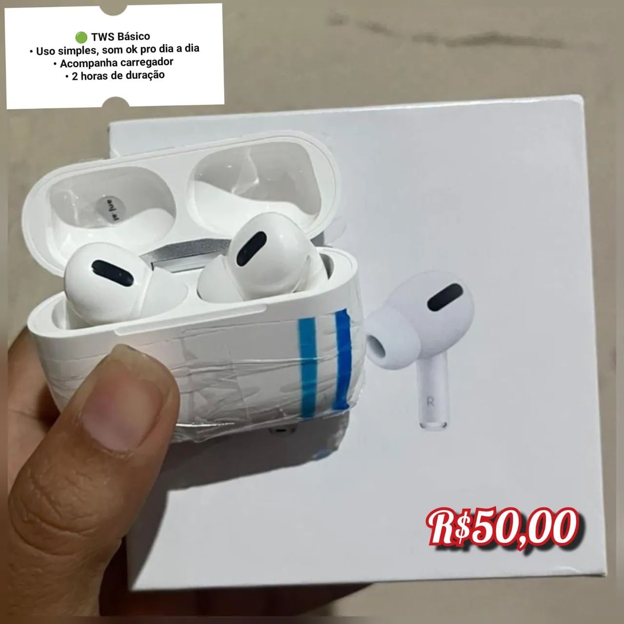Fone bluetooth R$50,00 Tws básico  - Foto 2