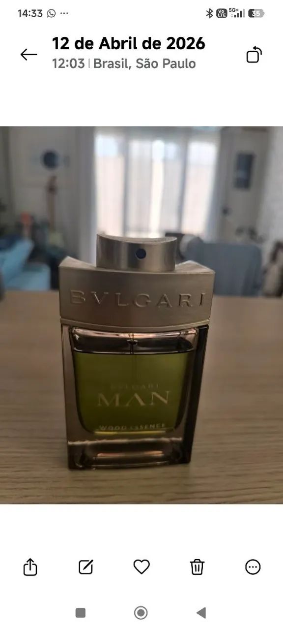 Perfume bulgary wood essence 