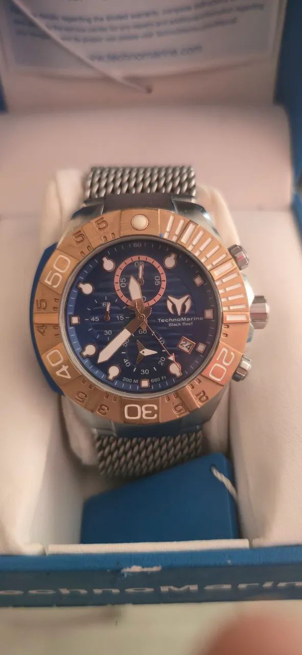 VENDO RELOGIO TECHNOS MARINE BLACK REEF  - Foto 2