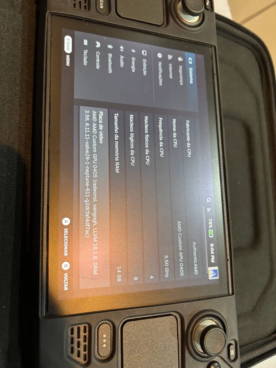 Steam Deck LCD 256GB + SD 256GB + Acessórios - Consoles de Vídeo