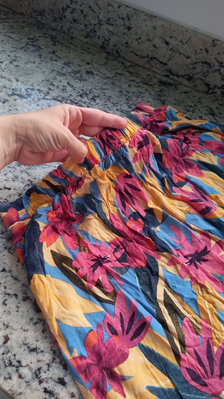 Saia longete estampada tamanho p - Foto 2
