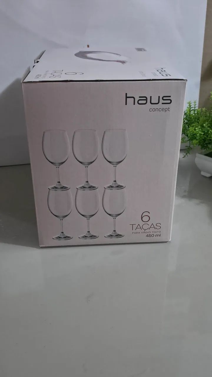 Jogo de Taças para Vinho Cristal 450ml 6 Peças Haus Sense Bohemia - Foto 4