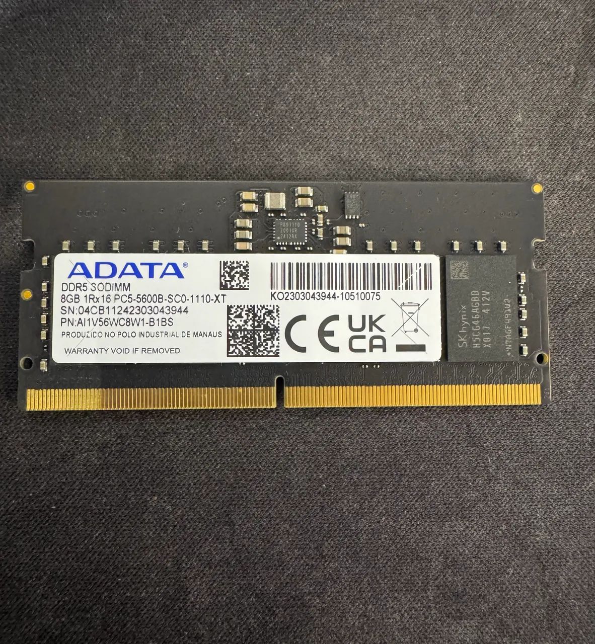 Memória Notebook 8GB DDR5 - Adata