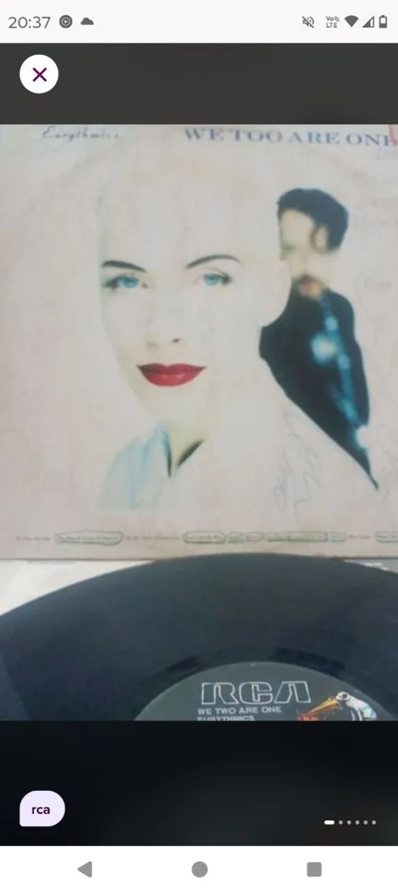 DISCO DE VINIL EURYTHMICS WE TOO ARE ONE  1989 
