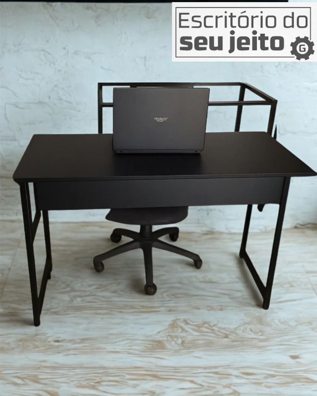 Escrivaninha Reforçada 1,1m NOVA Mesa Multiuso para Computador Notebook Estudo Escritório - Foto 4