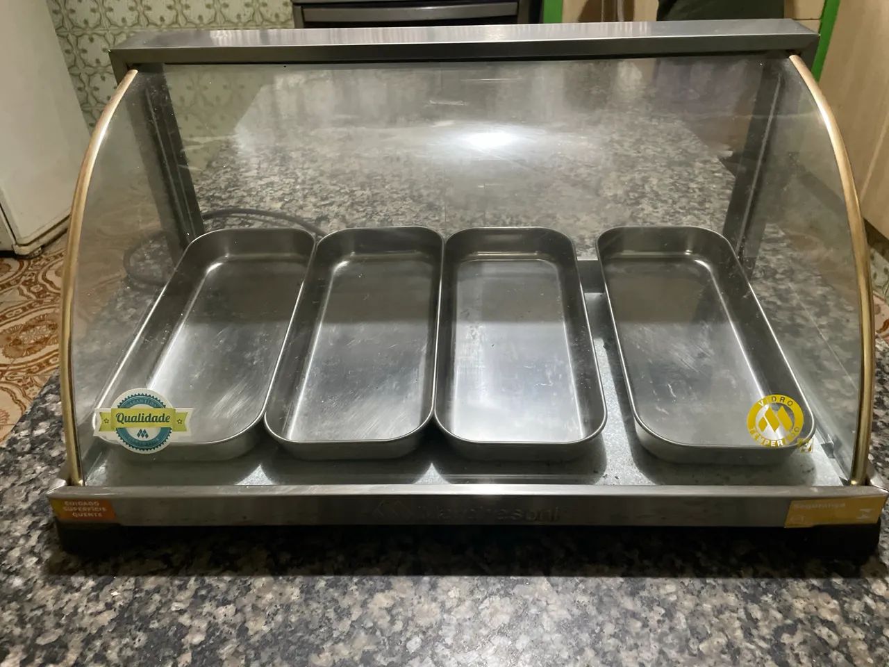 Estufa expositor salgados