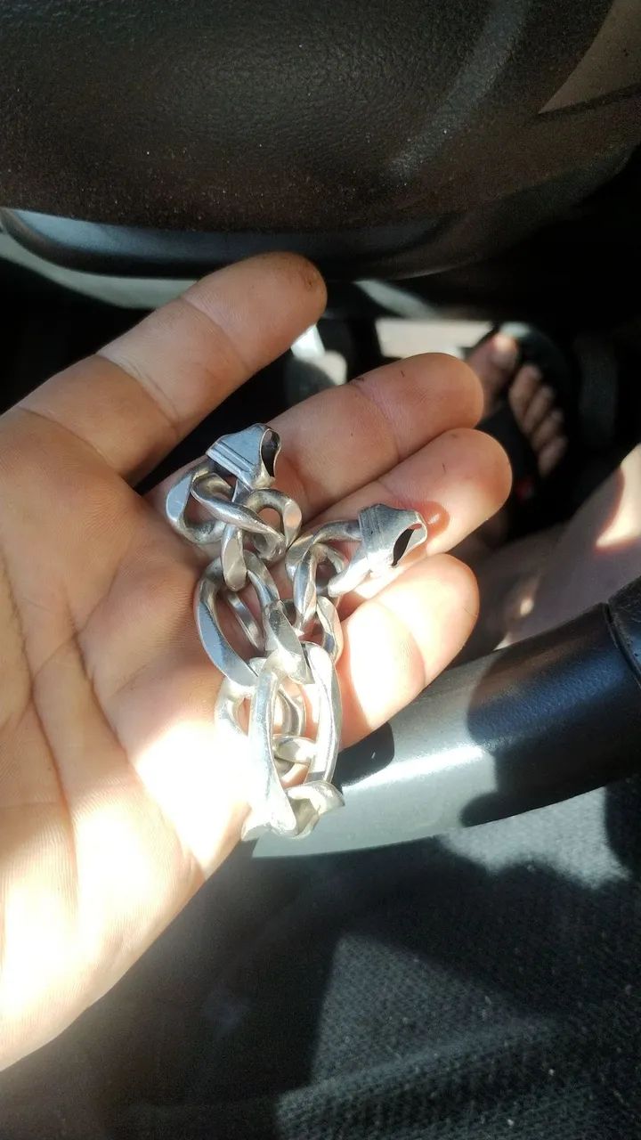 Pulseira de prata grossa  - Foto 5