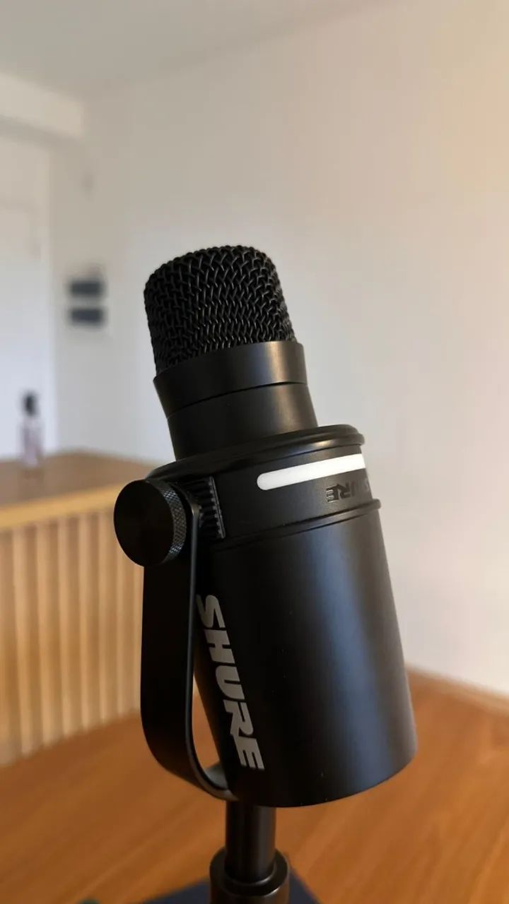 Microfone Shure Mv7+ Preto Usb Para Podcast + Brinde Suporte - Foto 4
