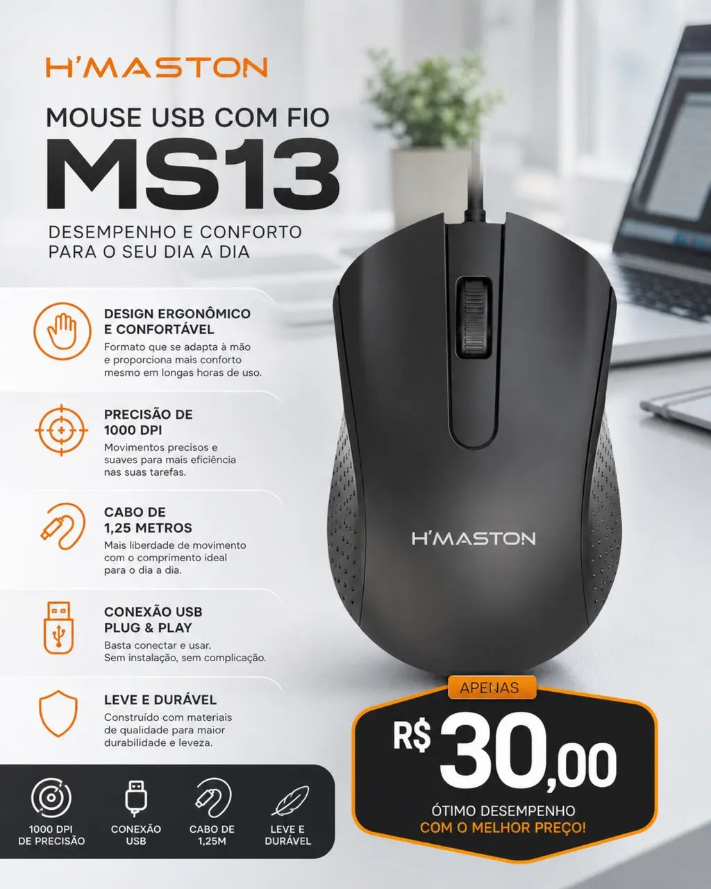 Mouse com fio