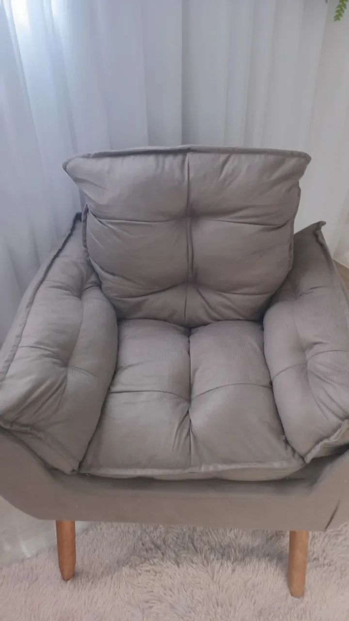 2 lindas poltronas novas opala cor caputino  - Foto 4