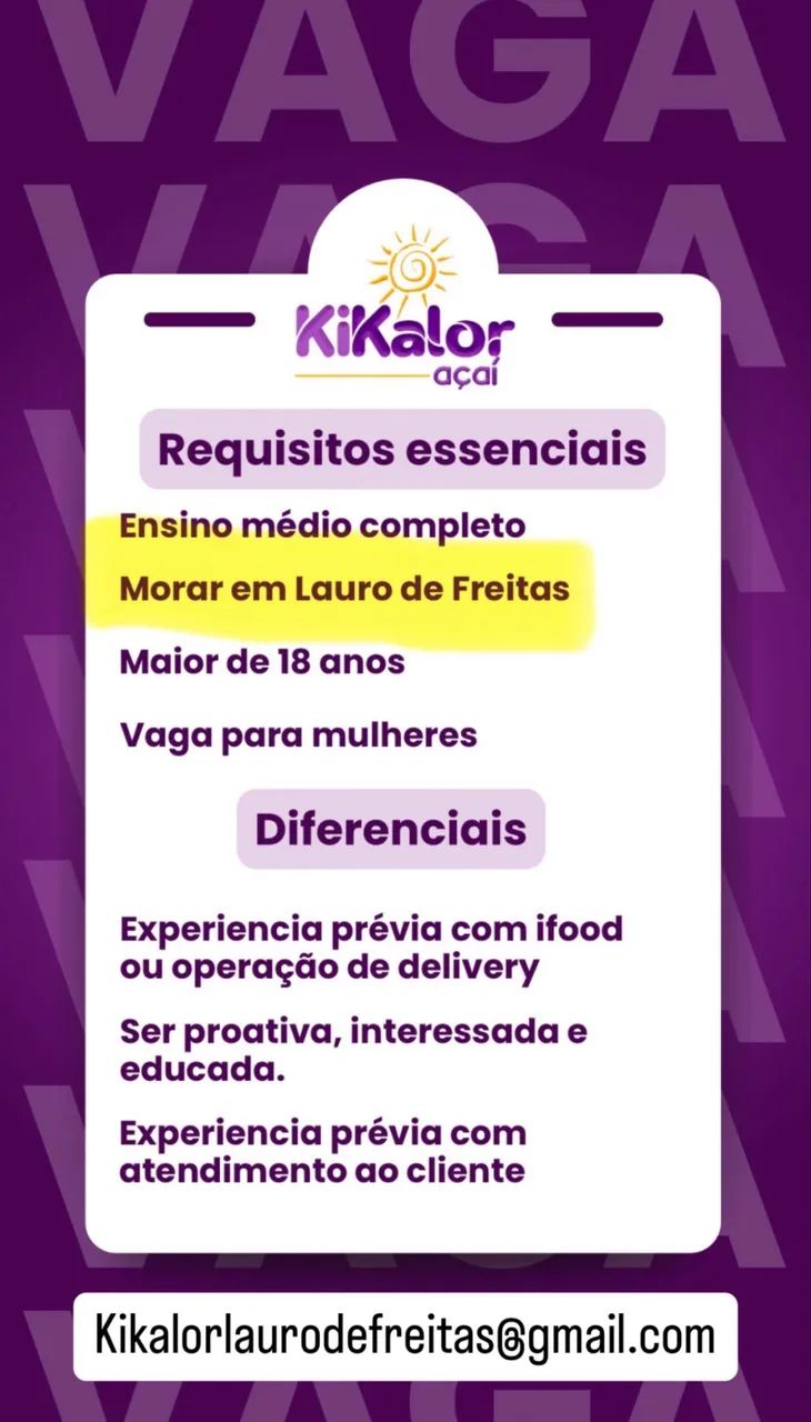 Auxiliar de cozinha 
