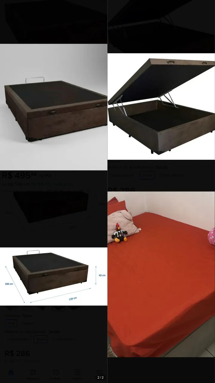 Cama casal baú com colchão  - Foto 3