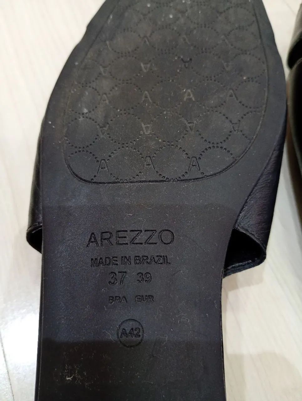 Sapatilha Preta Couro Slingback Cabedal Vazado - Foto 4