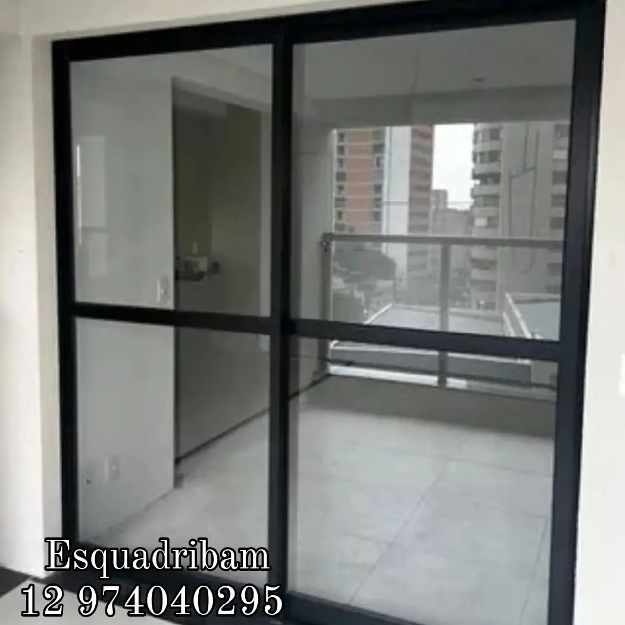 Black Aluminum Door 1.60 X 2.10