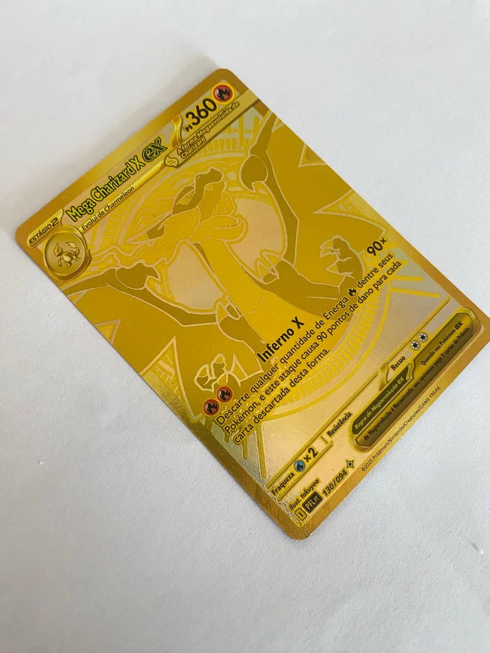 Carta Pokémon Mega Charizard X ex 130/094- Mega Hiper Rara - Foto 5