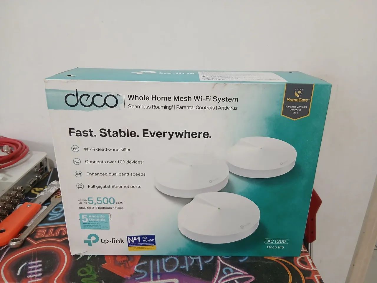 Kit Roteador TP-Link deco M 5 para casa toda