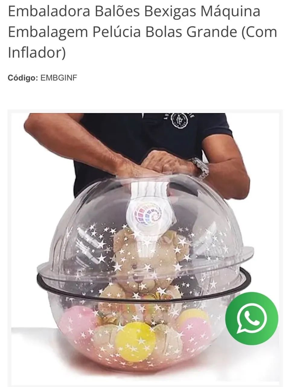 Infladora de bubles e bexigas Ciclon