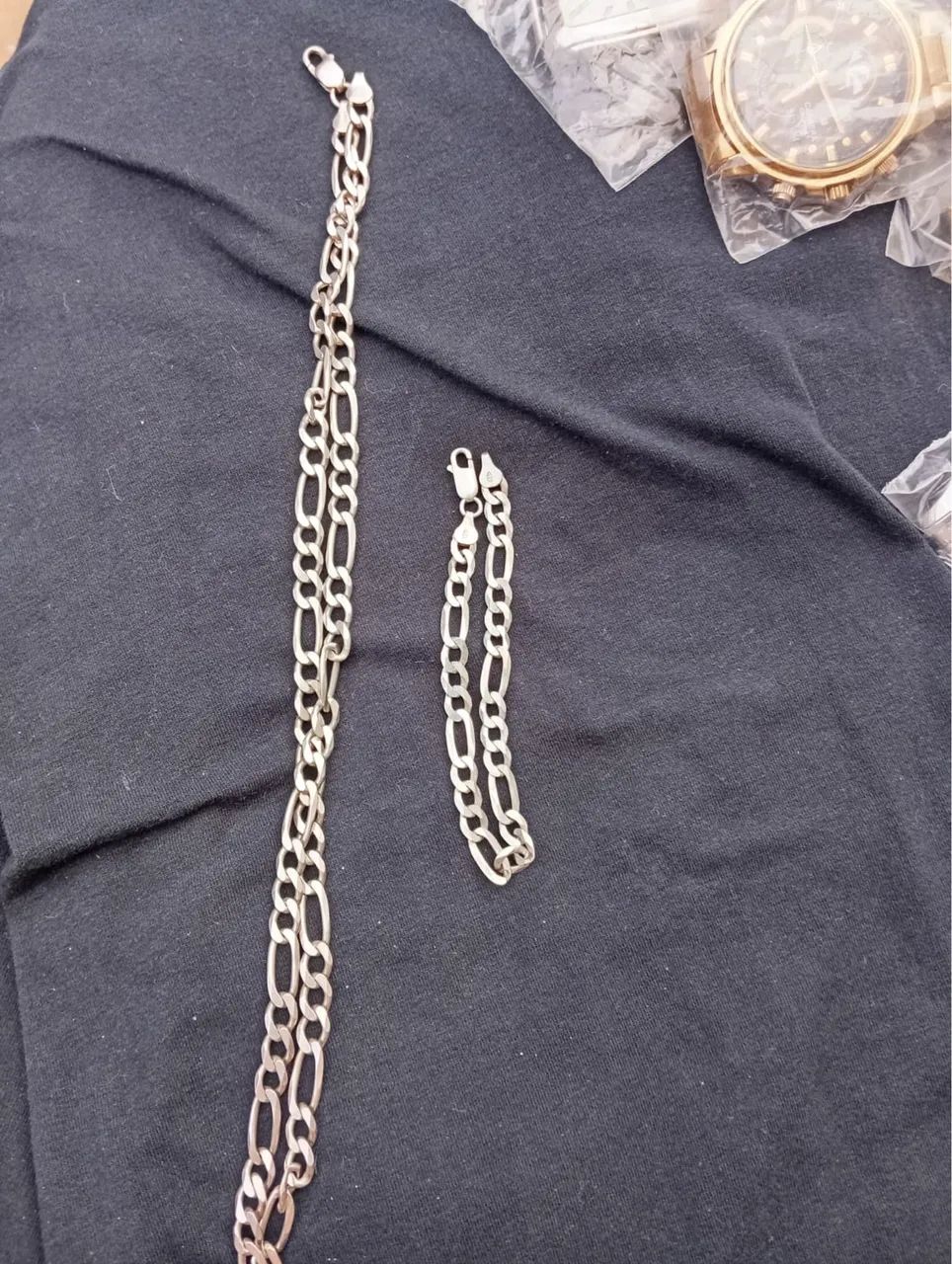 Kit corrente e pulseira de prata  - Foto 3