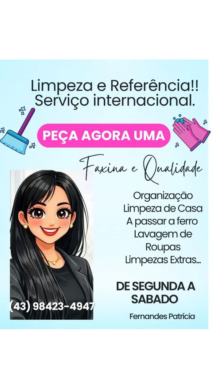 Serviço de limpeza qualidade e organização 