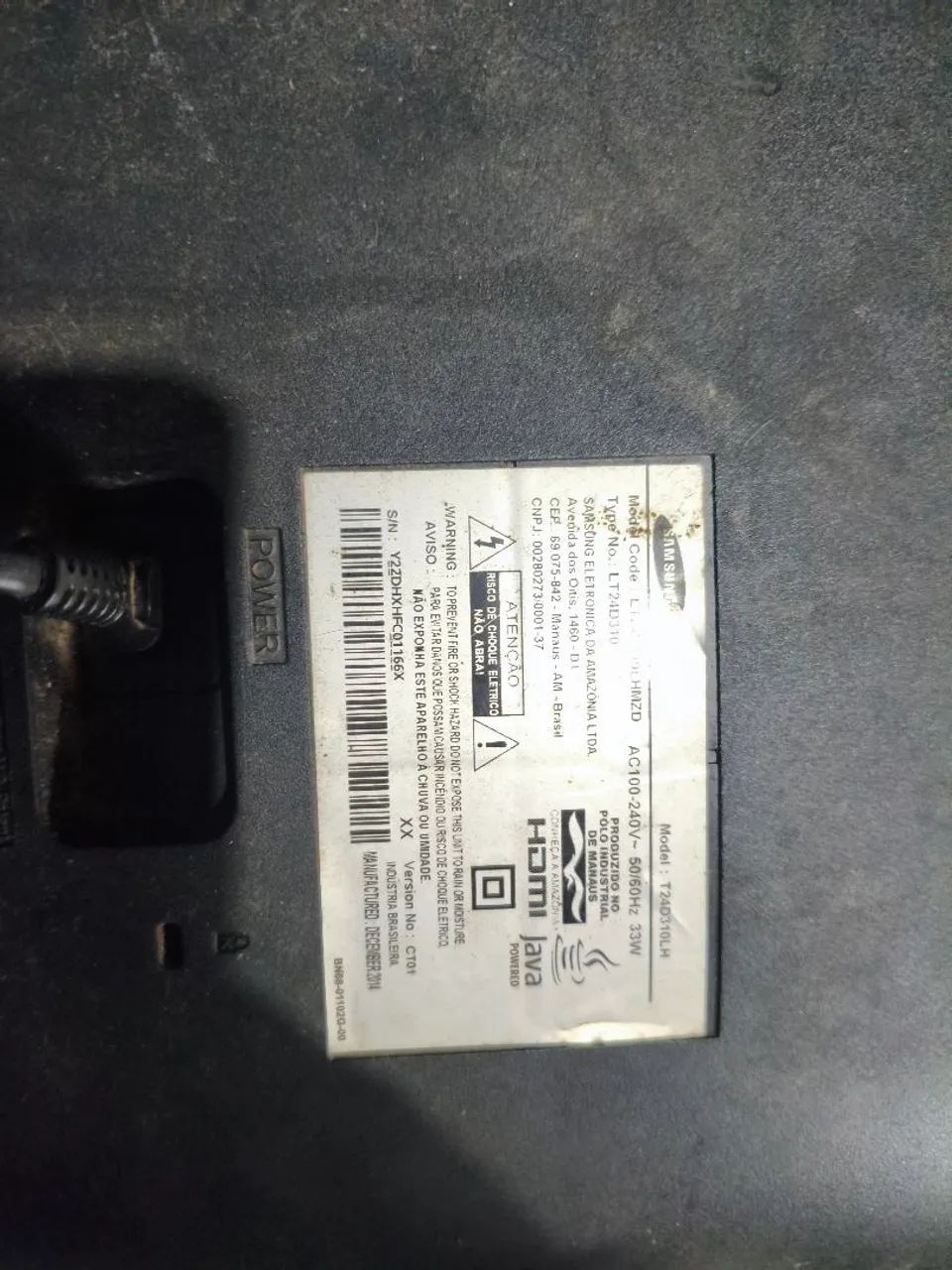 TV Monitor Samsung de 24 polegadas (Modelo T24D310LH) - Foto 4