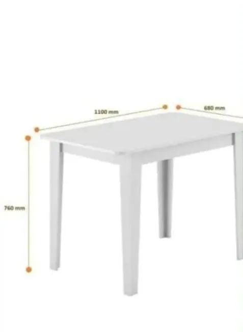 Mesa branca retangular nova - Foto 3