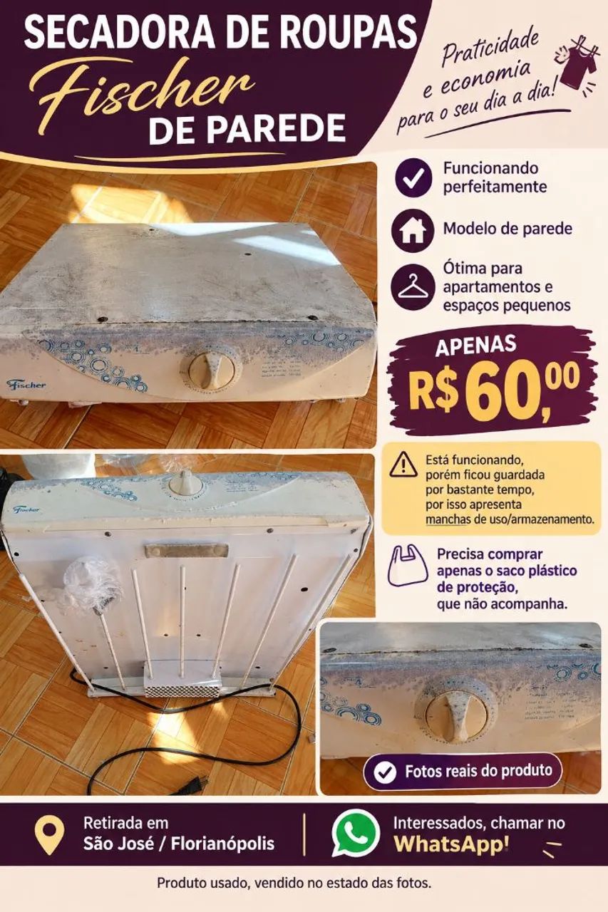 SECADORA de parede de roupa 