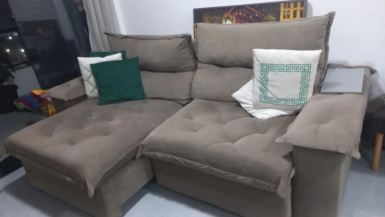 Sofá-Cama Marrom 2 em 1 - Foto 4