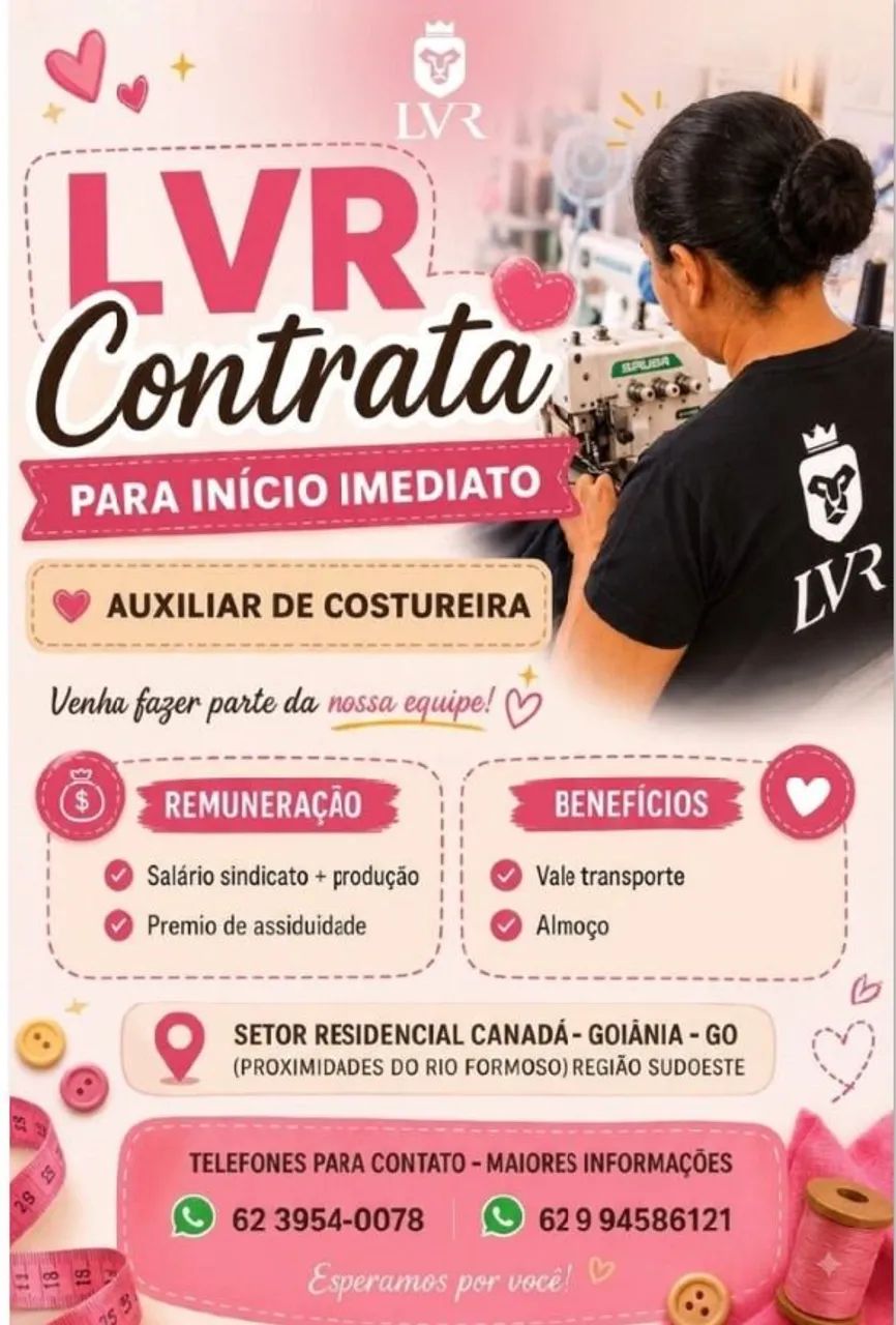Auxiliar de Costureira 