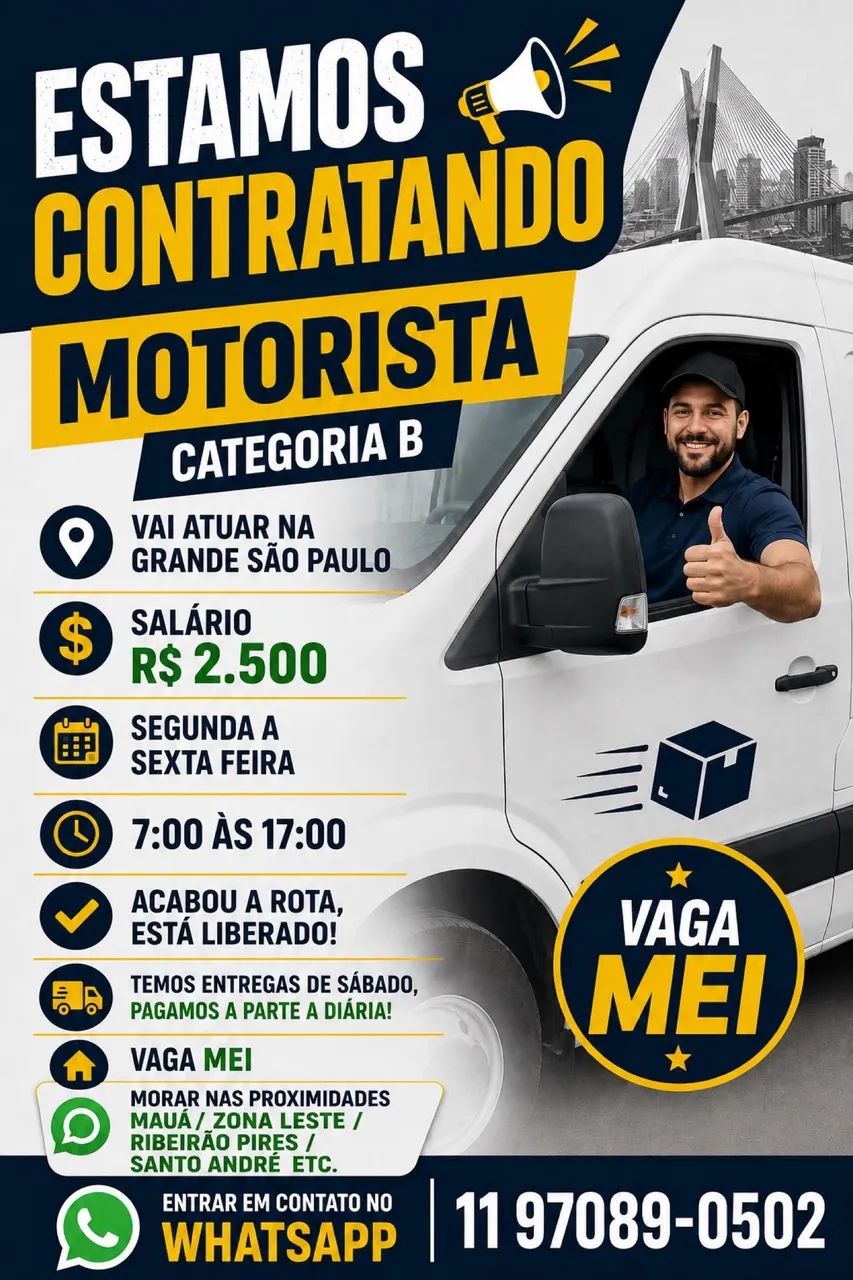 VAGA DE MOTORISTA