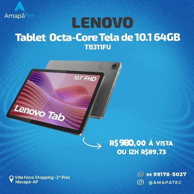 Tablet Lenovo  Octa-Core Tela de 10.1" 64 