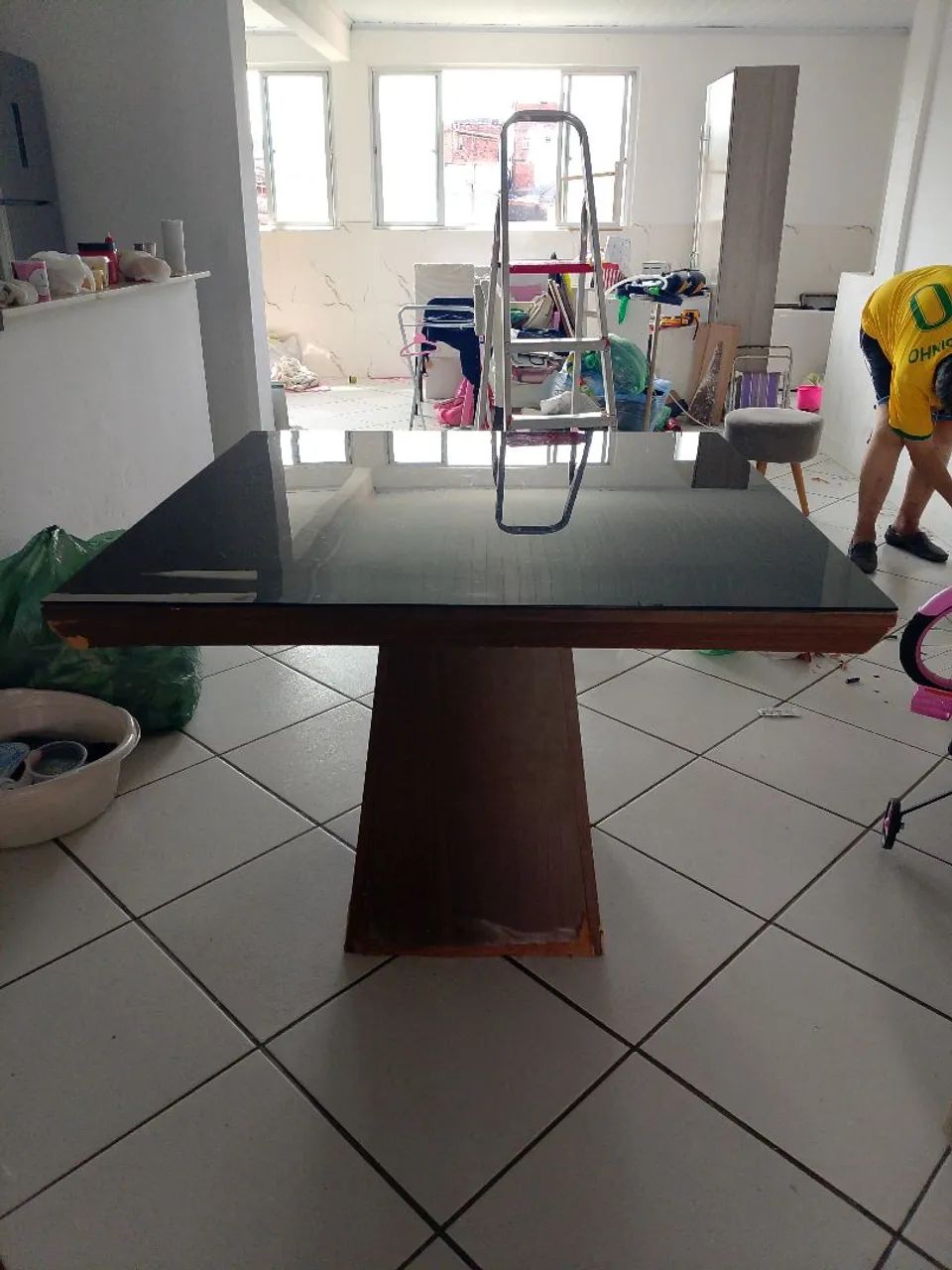 Mesa de jantar quadrada 1x1 com 4 cadeiras - Foto 3