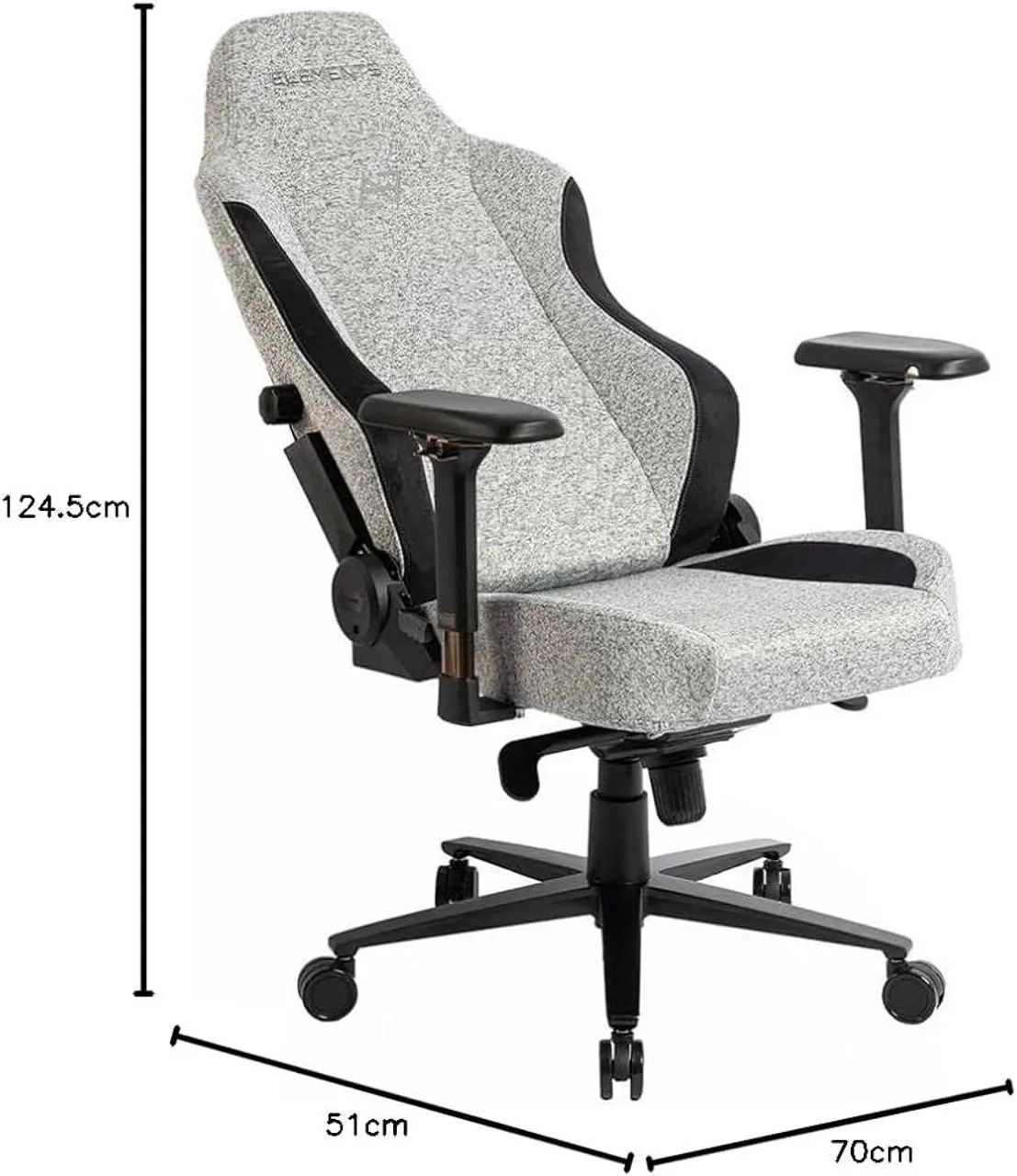 Cadeira Gamer Elements - Pracos 4D e em aço  - Foto 2