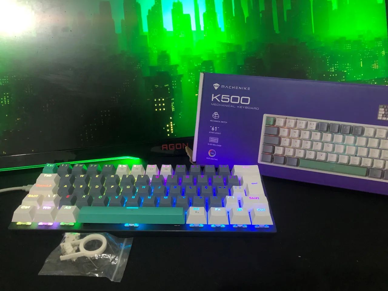 Teclado k500 60% - mecânico 